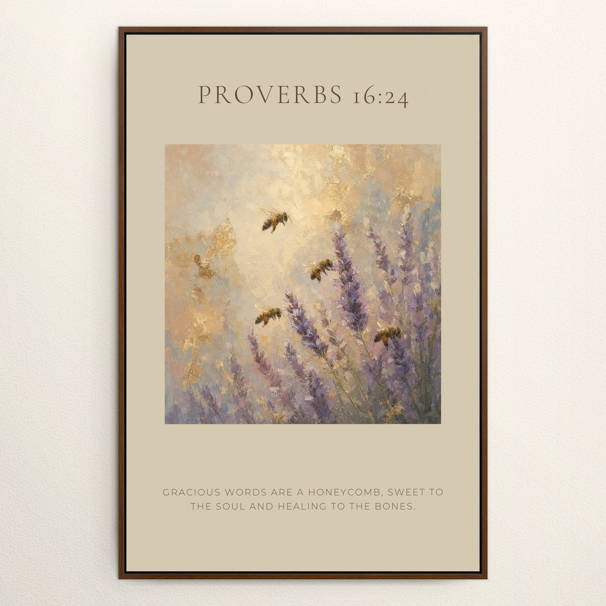 Gracious Words Are a Honeycomb — Proverbs 16:24 wall art