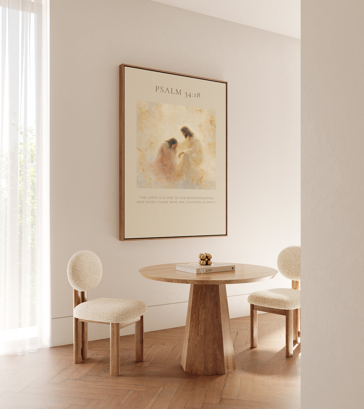 Jesus Comforts the Brokenhearted — Psalm 34:18 wall art