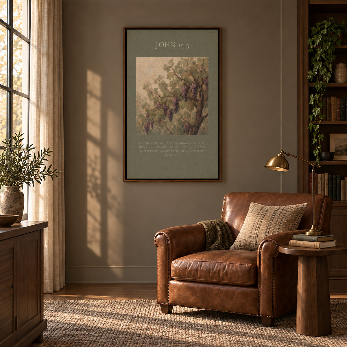 Vine and Branches — John 15:5 wall art
