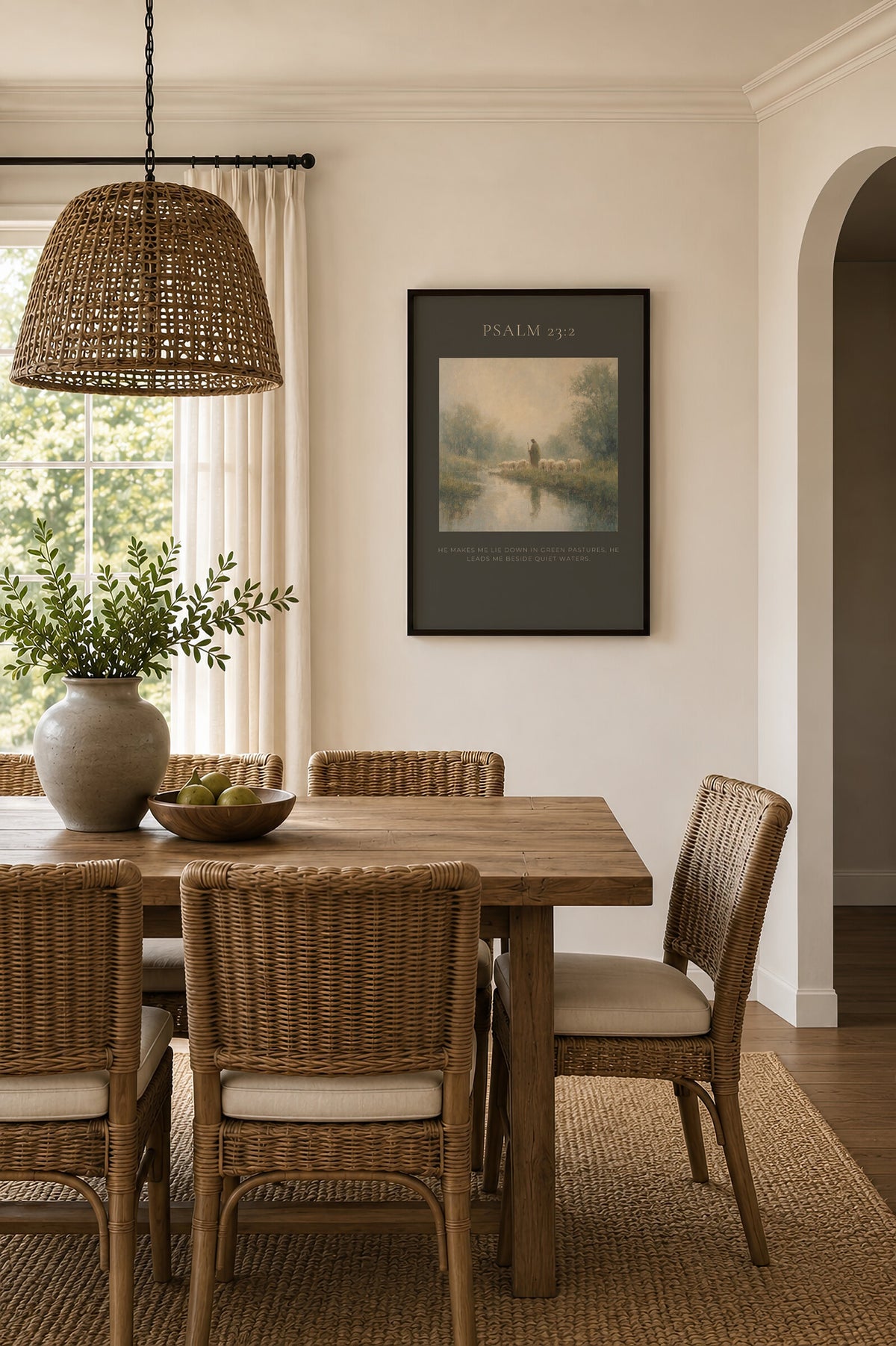 Still Waters — Psalm 23:2 wall art