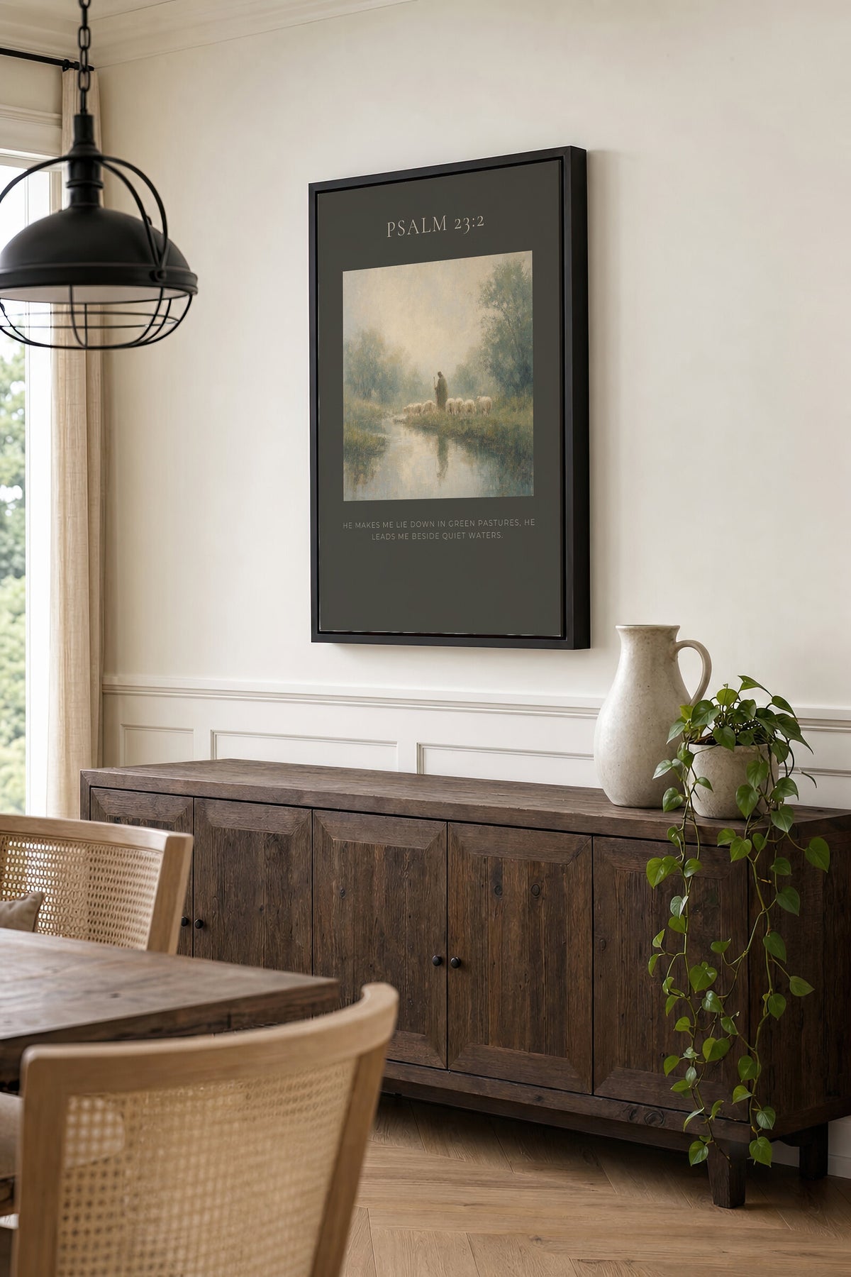 Still Waters — Psalm 23:2 wall art