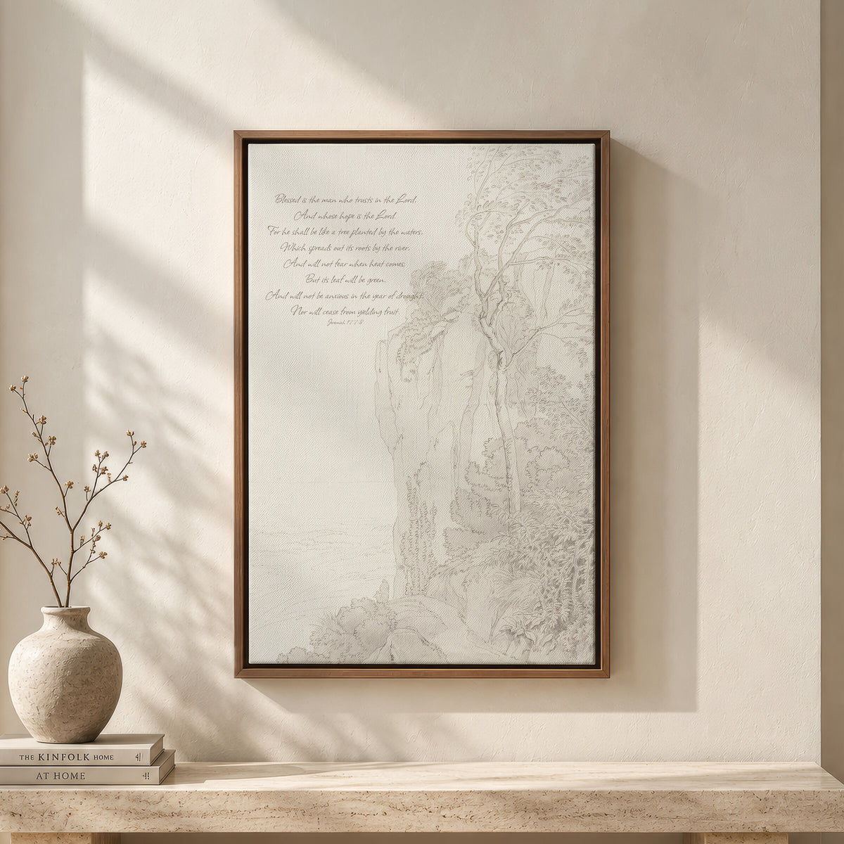 Blessed Is the Man Sepia wall art