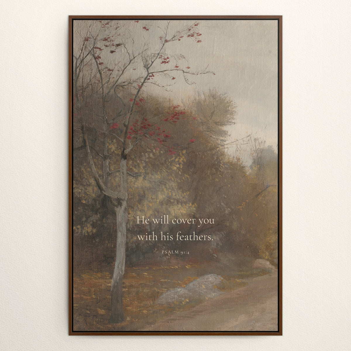 Under His Feathers Ivory wall art