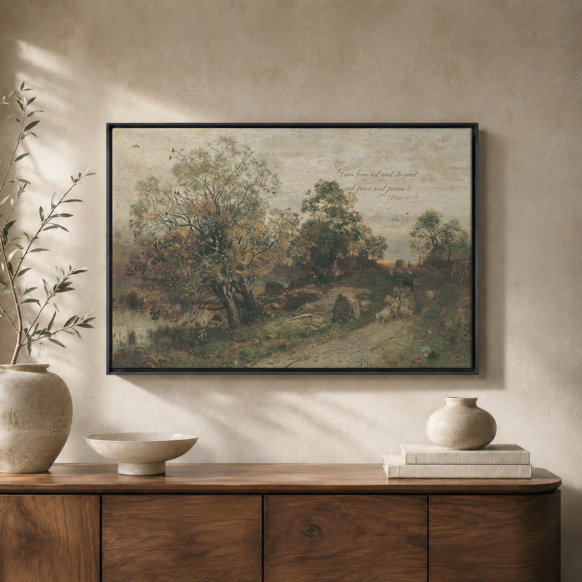 Seek Peace and Pursue It Moss wall art