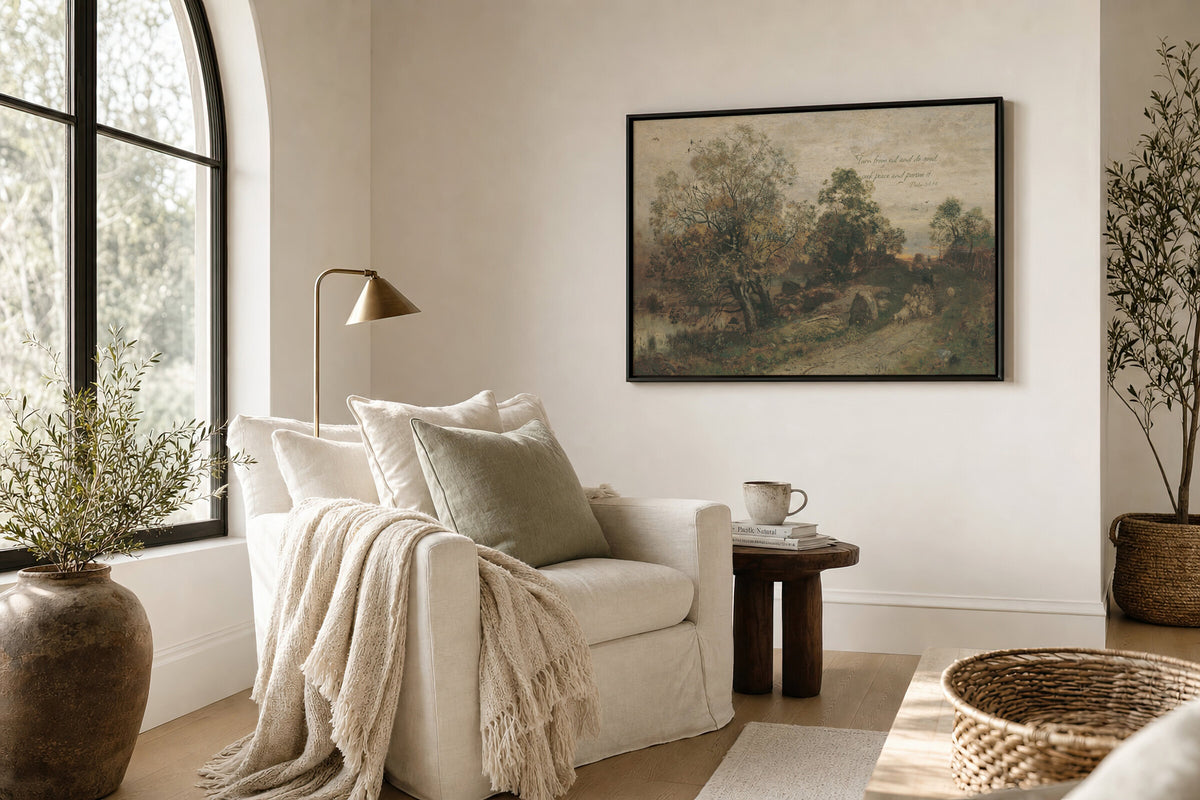 Seek Peace and Pursue It Moss wall art