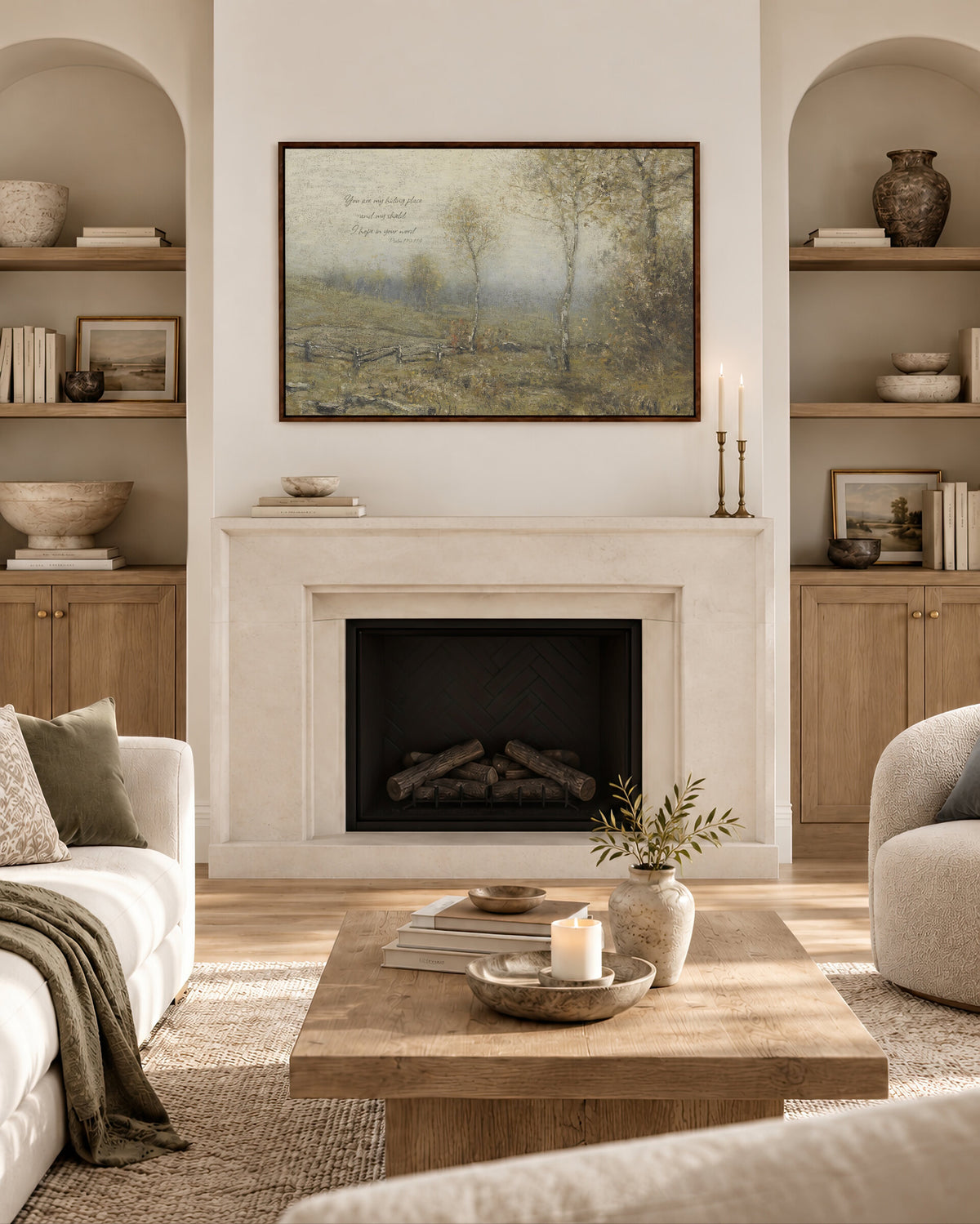 My Hiding Place Ivory wall art