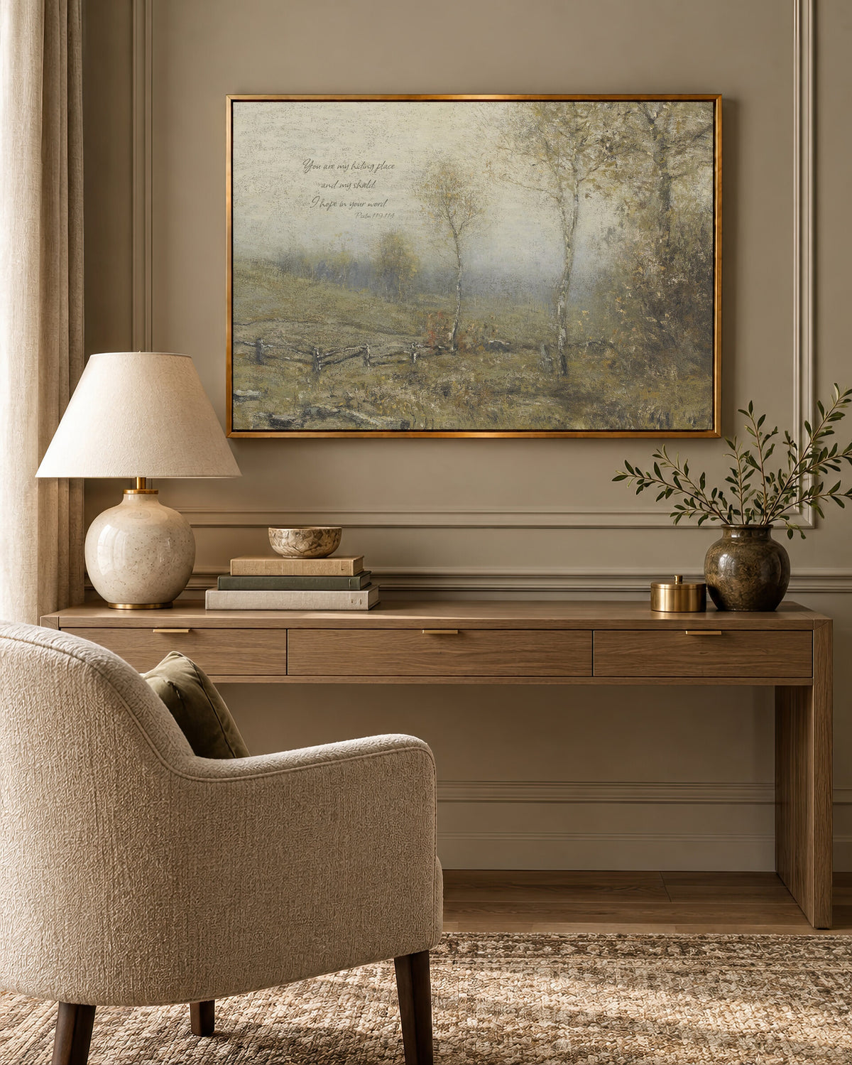 My Hiding Place Ivory wall art