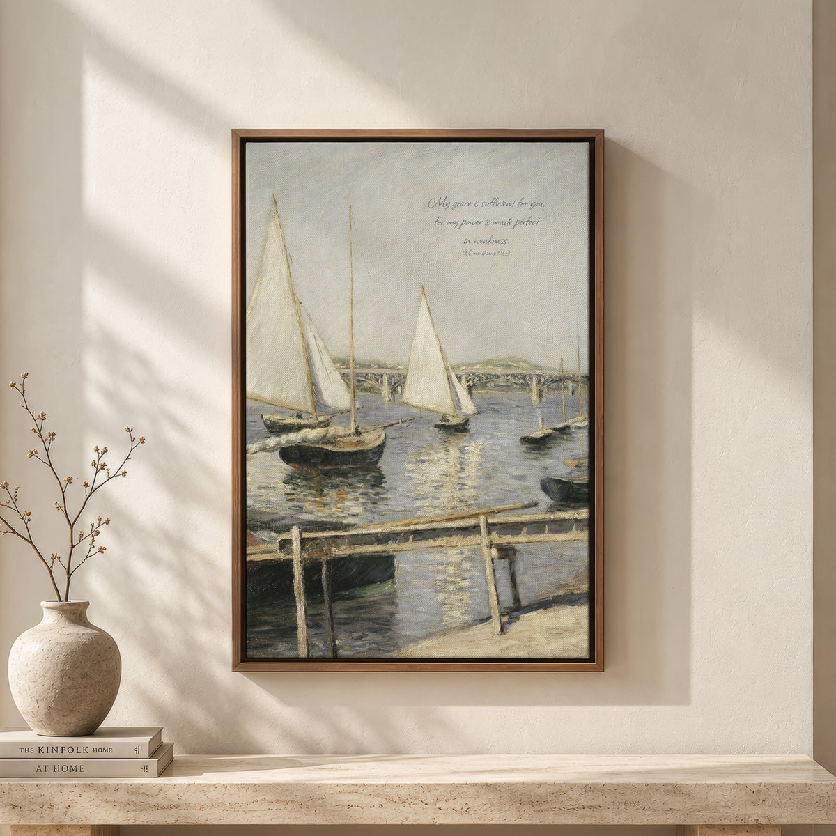My Grace Is Sufficient Harbor Slate wall art