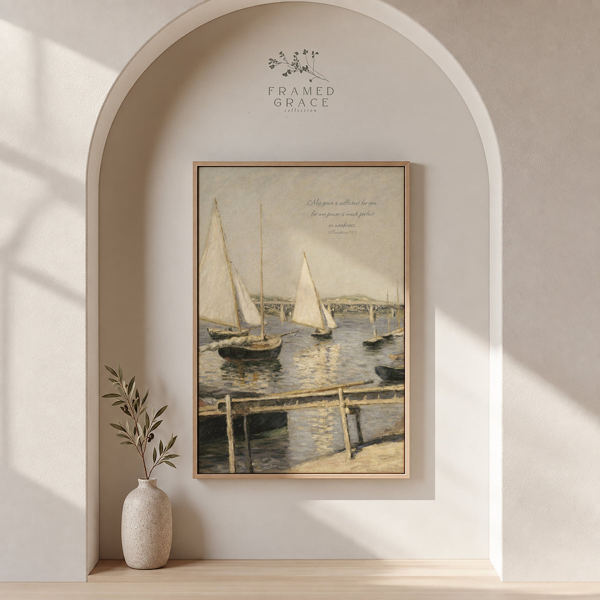 My Grace Is Sufficient Harbor Slate wall art