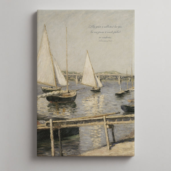 My Grace Is Sufficient Harbor Slate unframed canvas