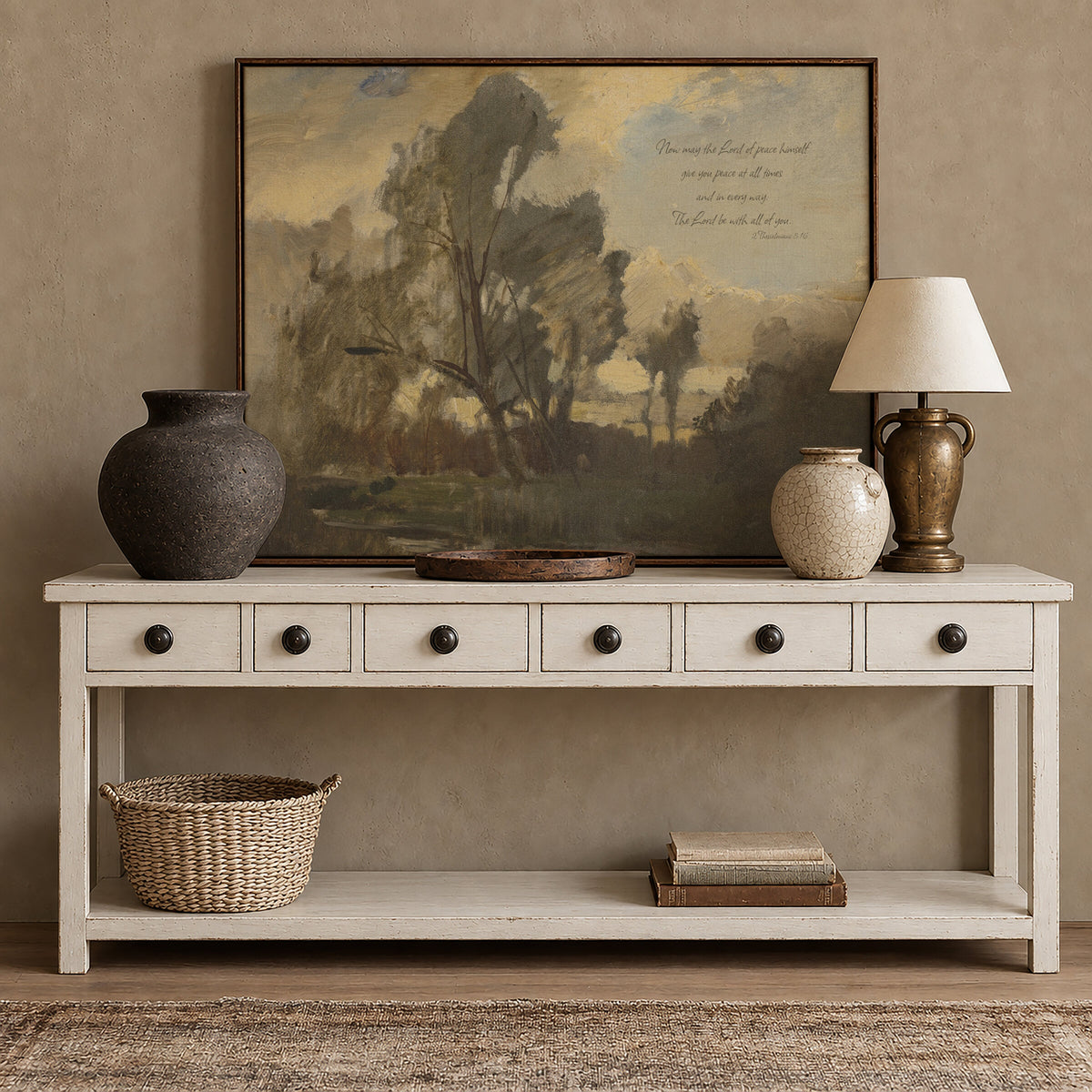 Peace at All Times Ivory wall art