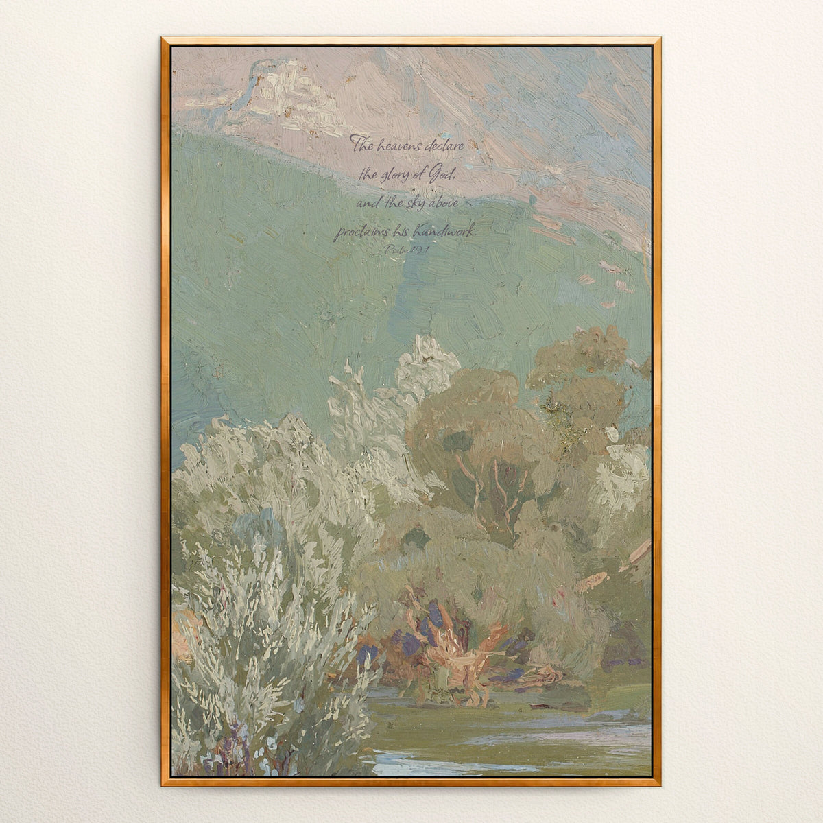 The Heavens Declare Mountain Mauve wall art