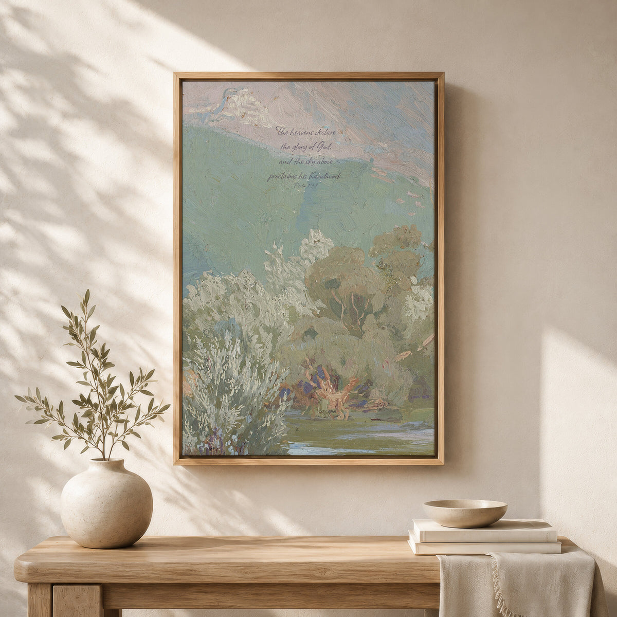 The Heavens Declare Mountain Mauve wall art