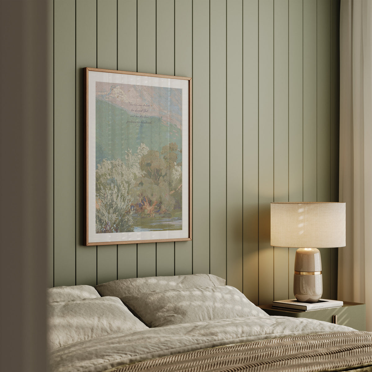 The Heavens Declare Mountain Mauve wall art