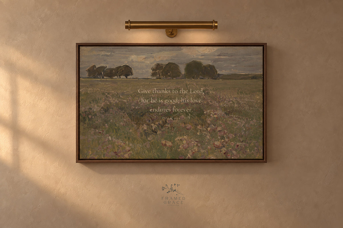 His Love Endures Ivory wall art