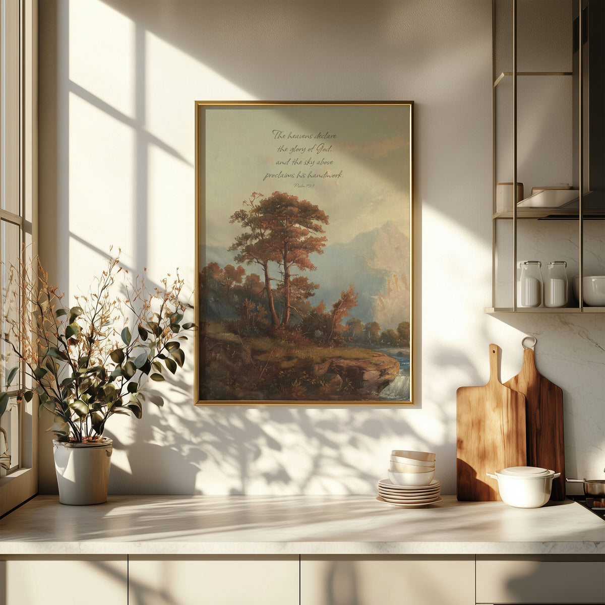 The Heavens Declare Ivory wall art
