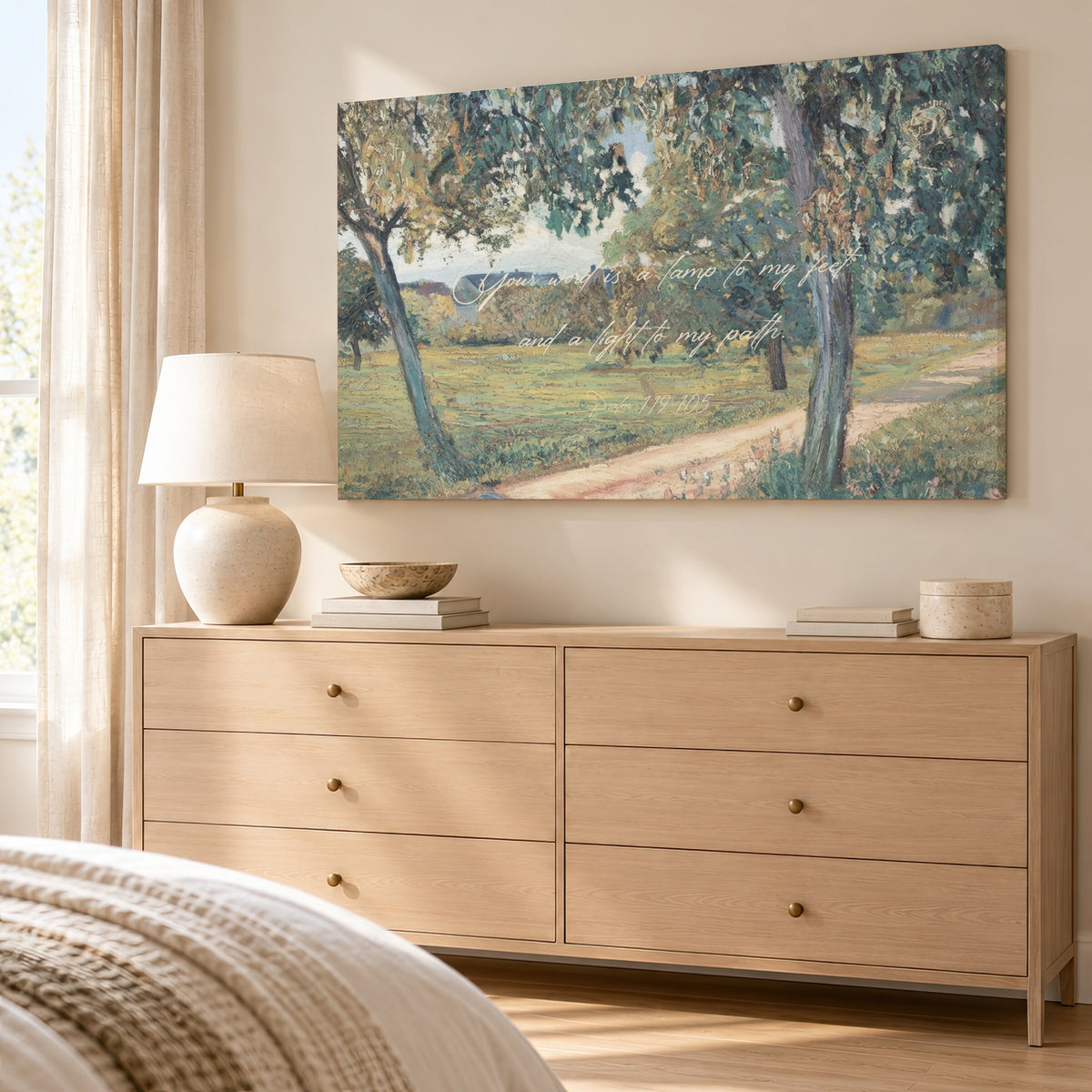 Orchard Path with Verse wall art