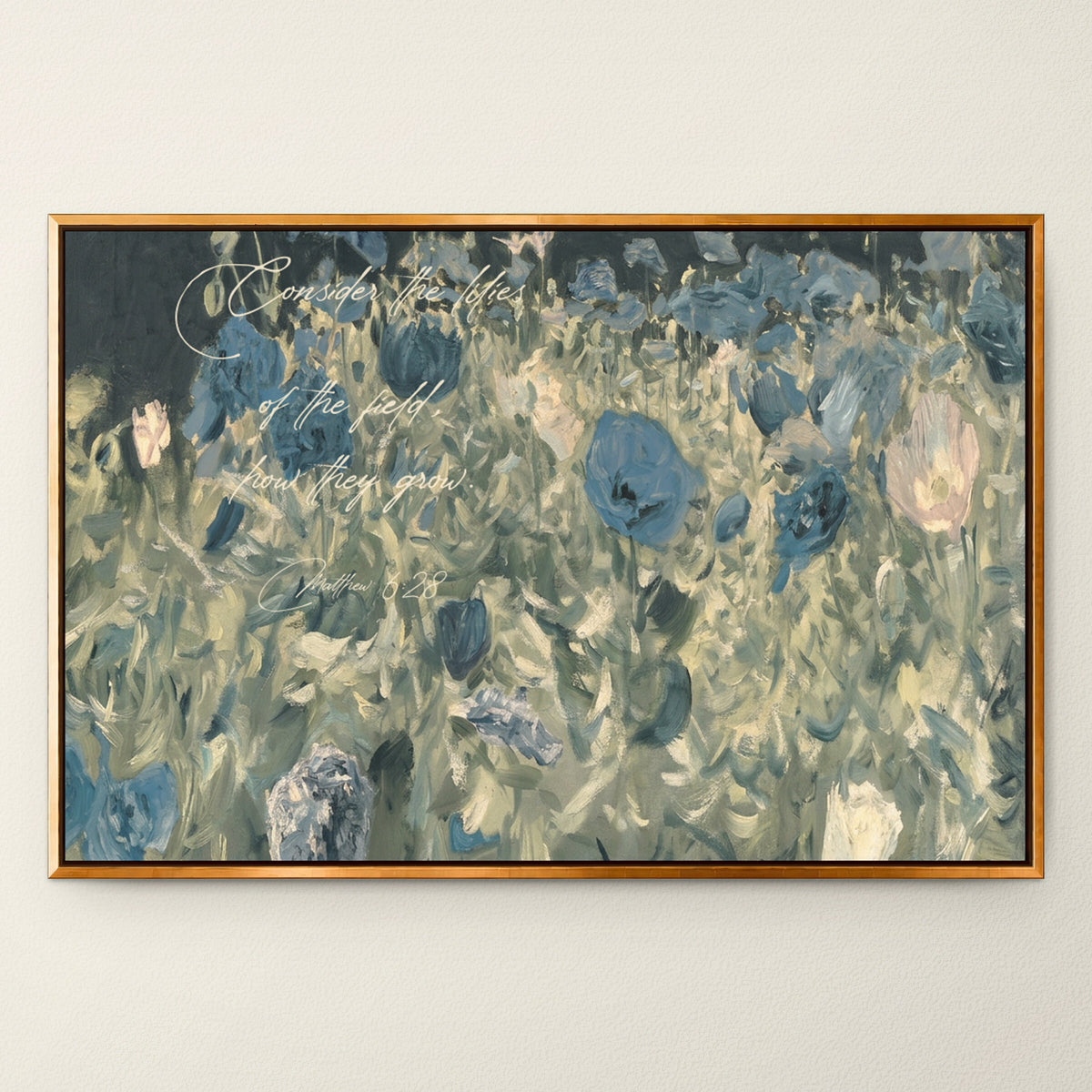 Consider the Lilies — Matthew 6:28 wall art