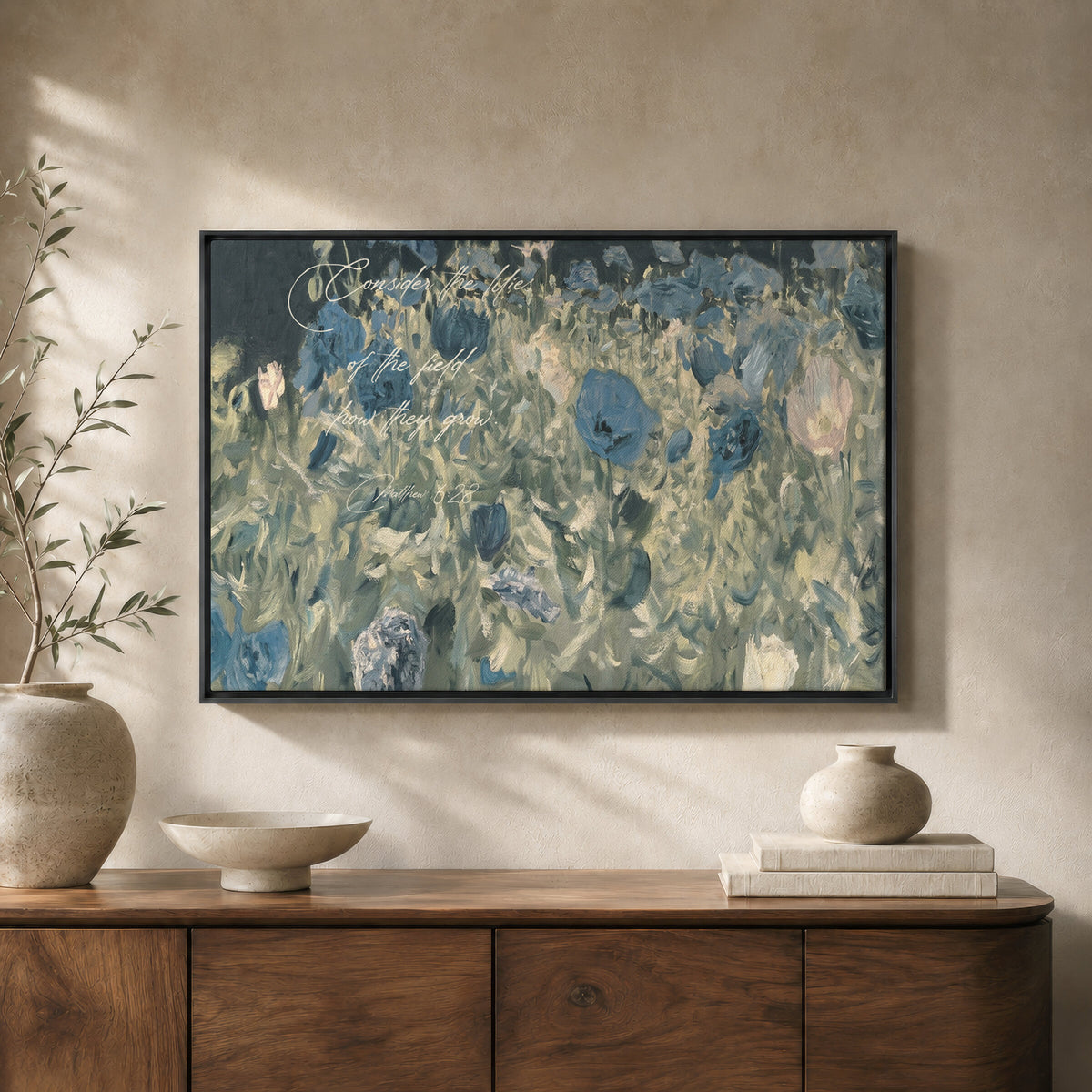 Consider the Lilies — Matthew 6:28 wall art