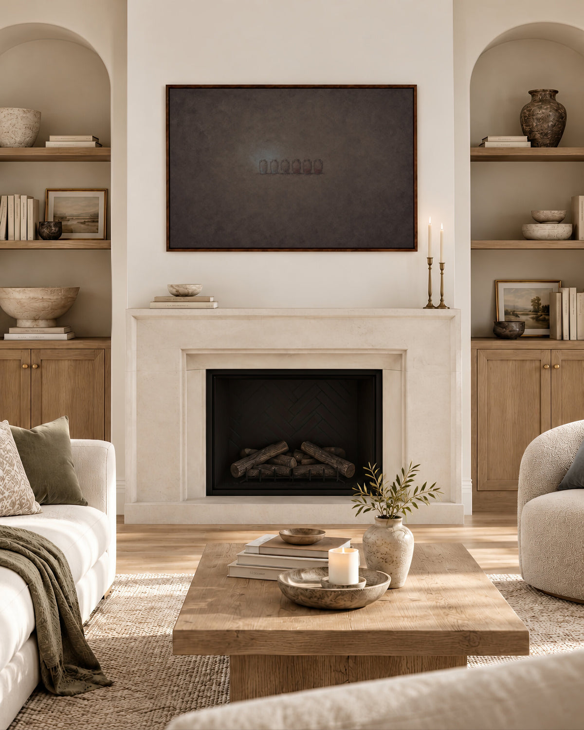 Six Stone Water Jars wall art