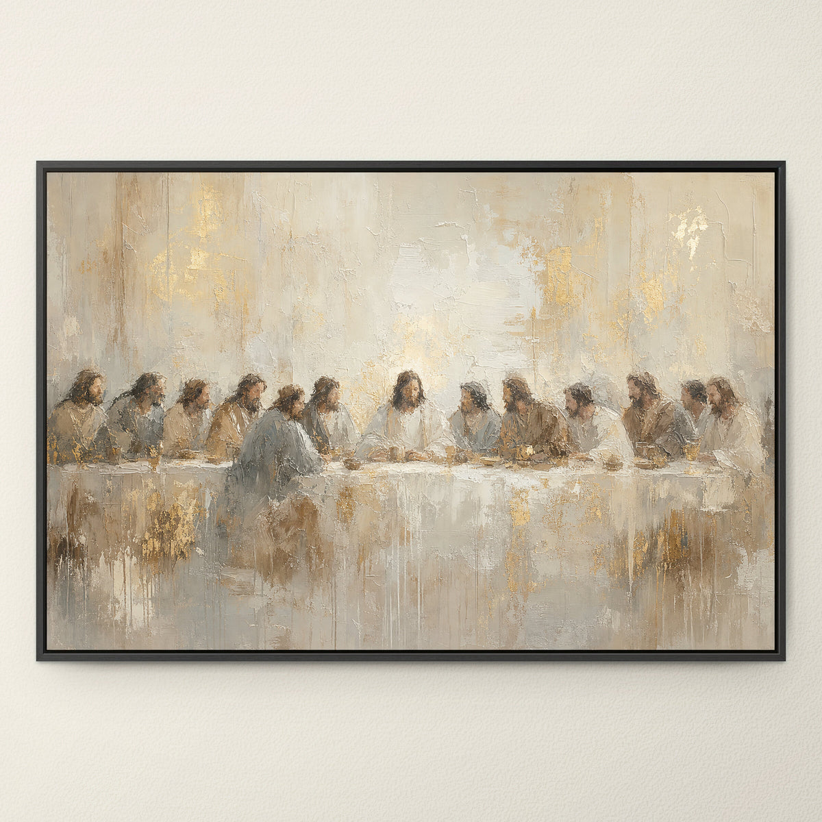 Gold Textured Last Supper wall art