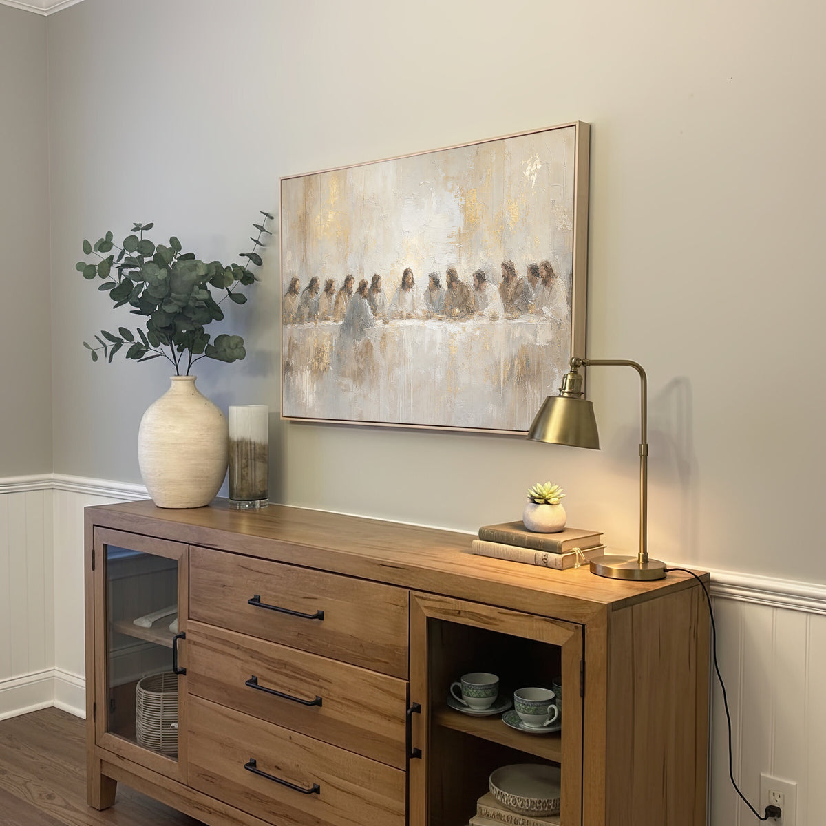 Gold Textured Last Supper wall art