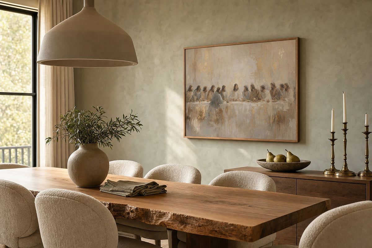 Gold Textured Last Supper wall art
