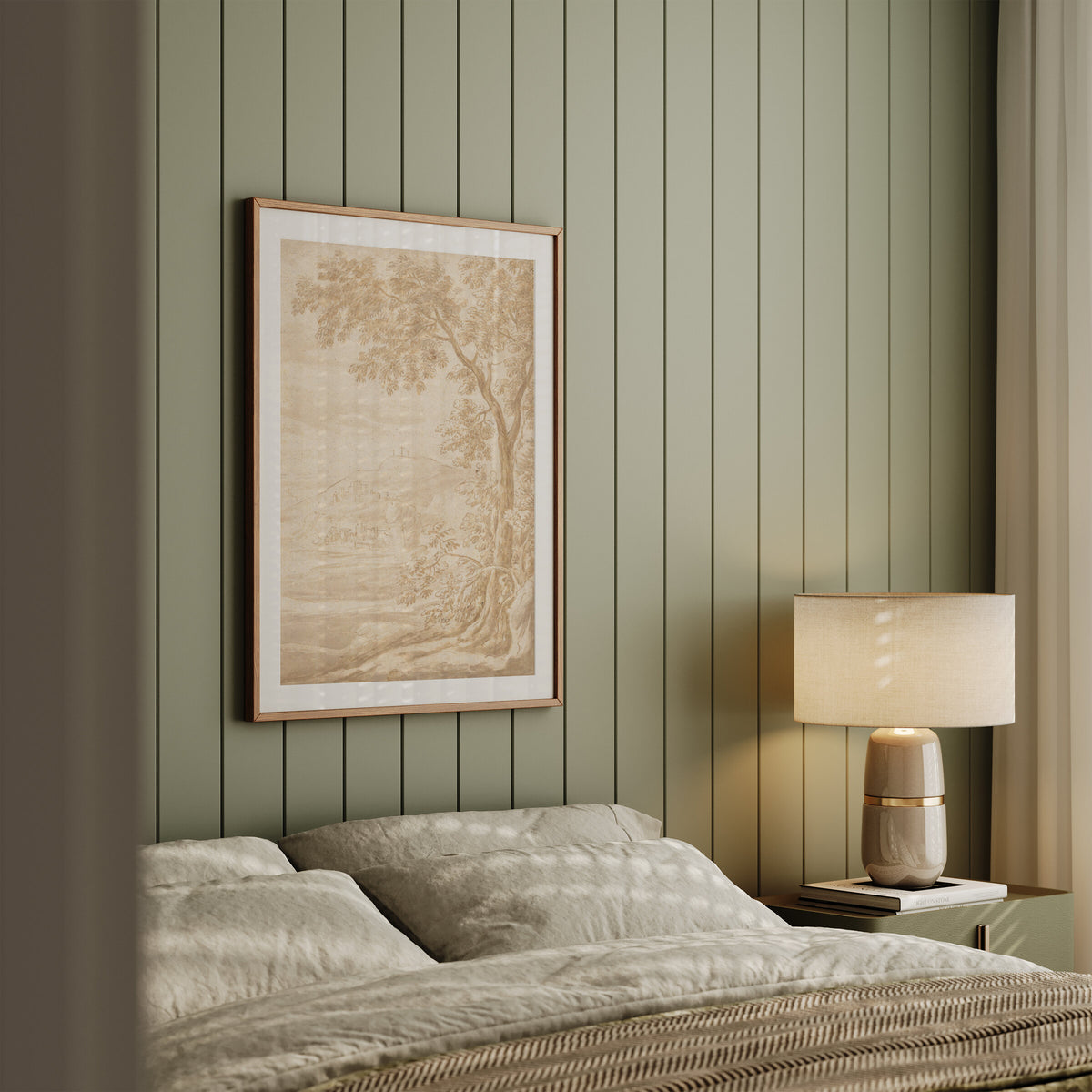 Sepia Tree Sketch Landscape wall art