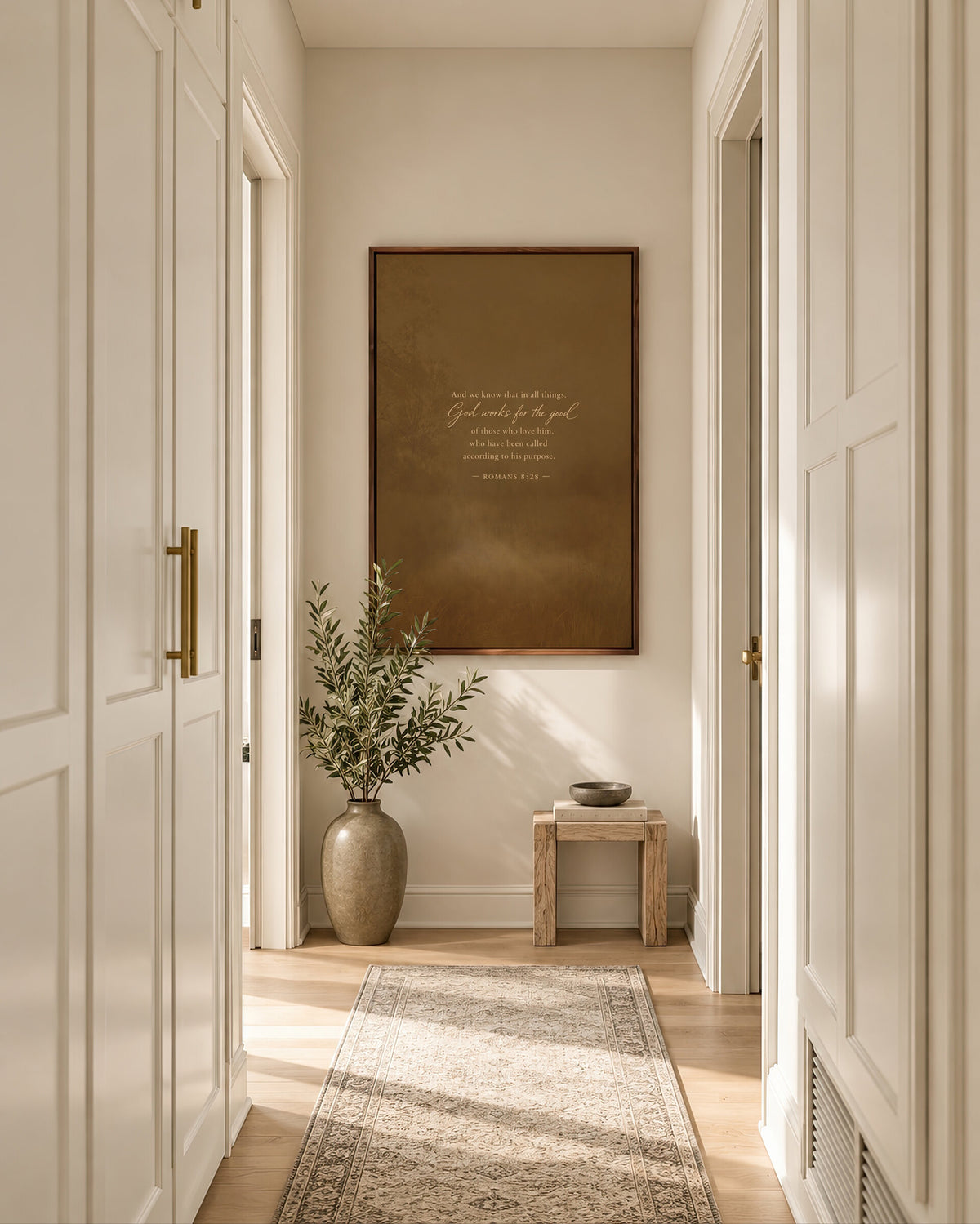 God Works for the Good — Romans 8:28 wall art