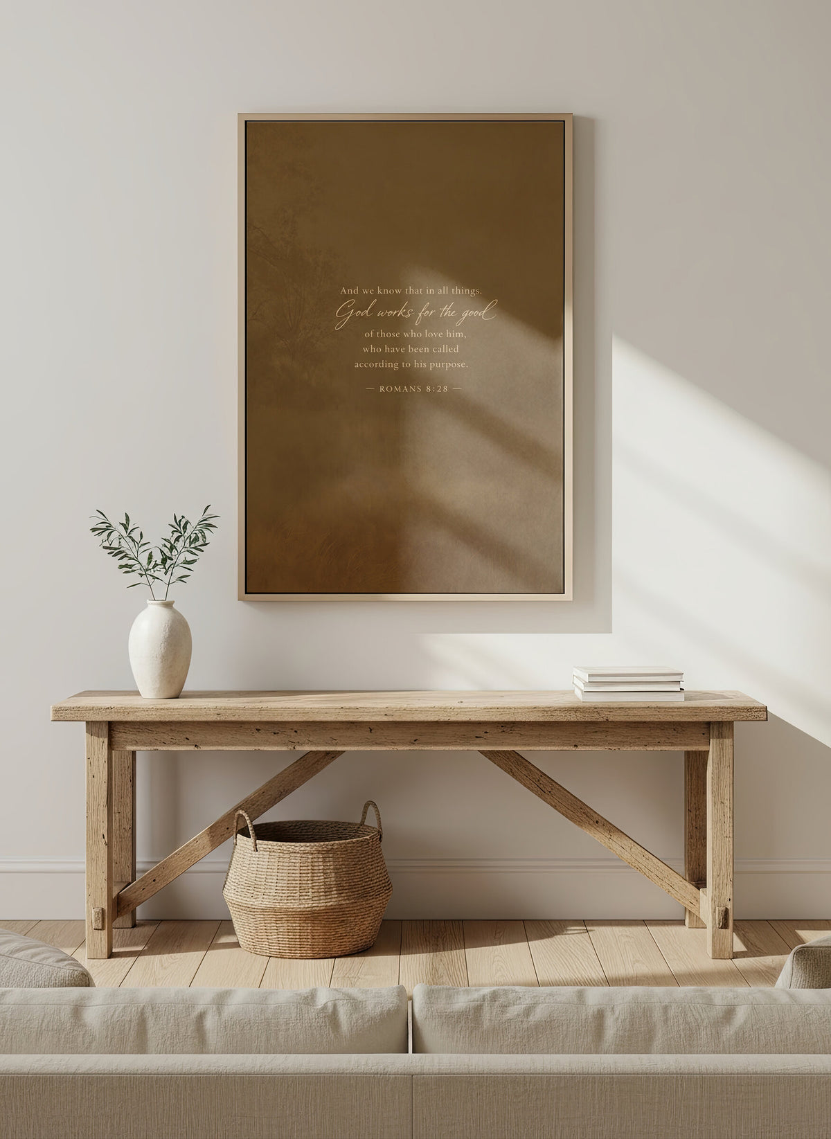 God Works for the Good — Romans 8:28 wall art