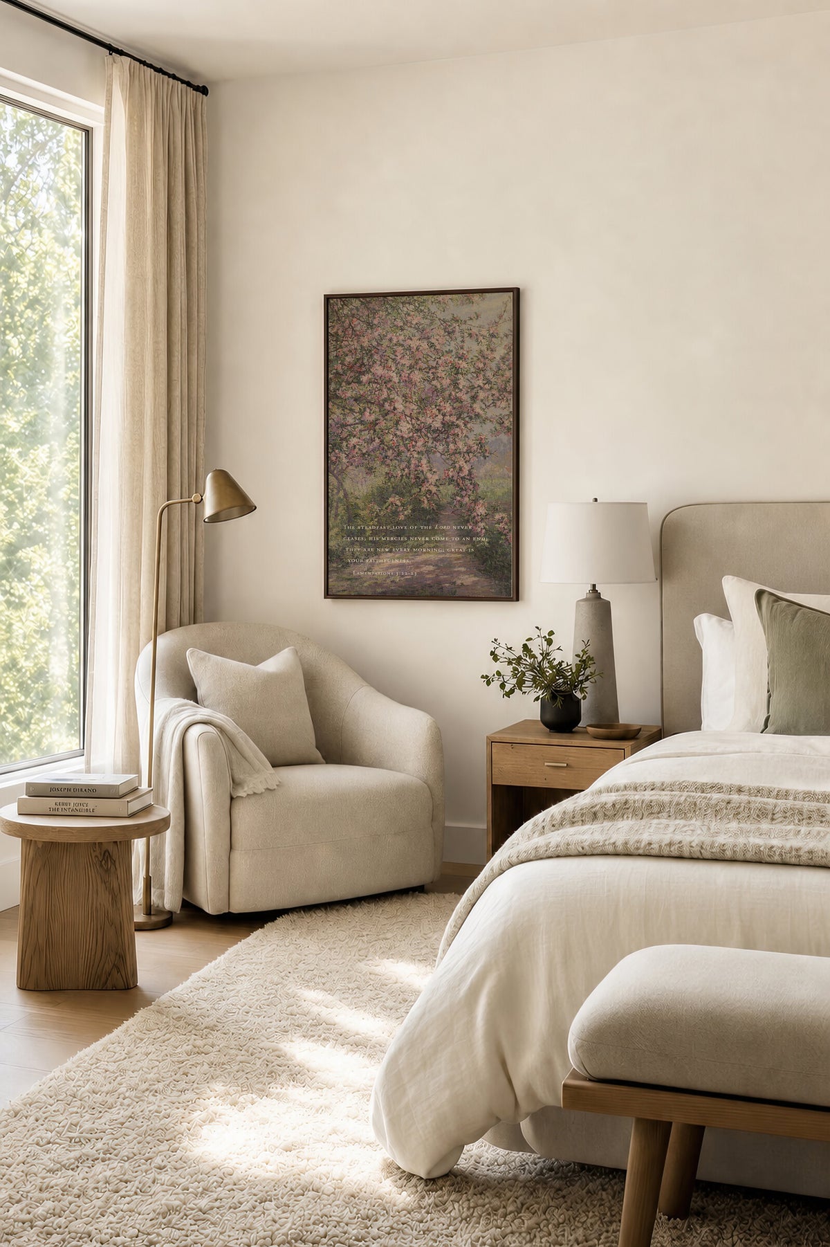 New Every Morning Blossoms — Lamentations 3:22-23 wall art