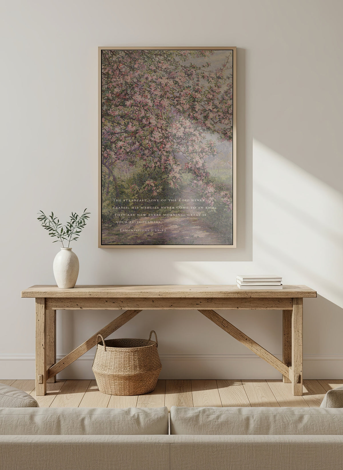 New Every Morning Blossoms — Lamentations 3:22-23 wall art