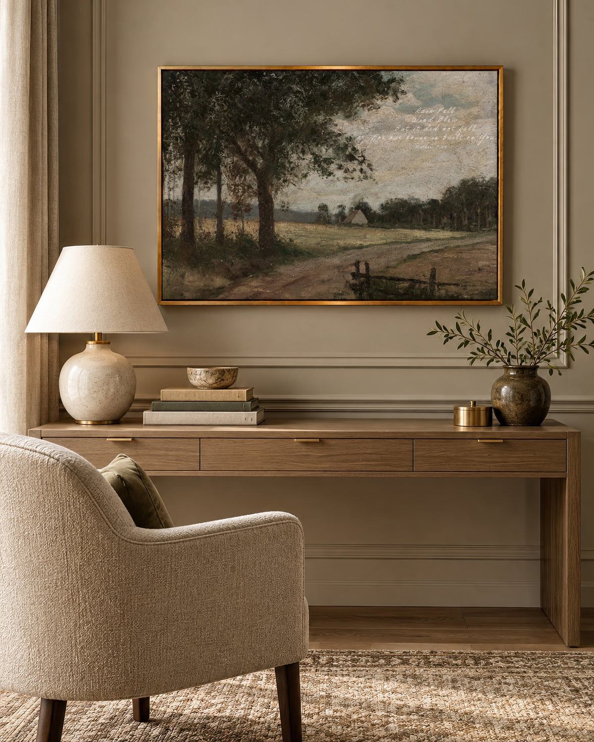 Country Lane with Verse wall art
