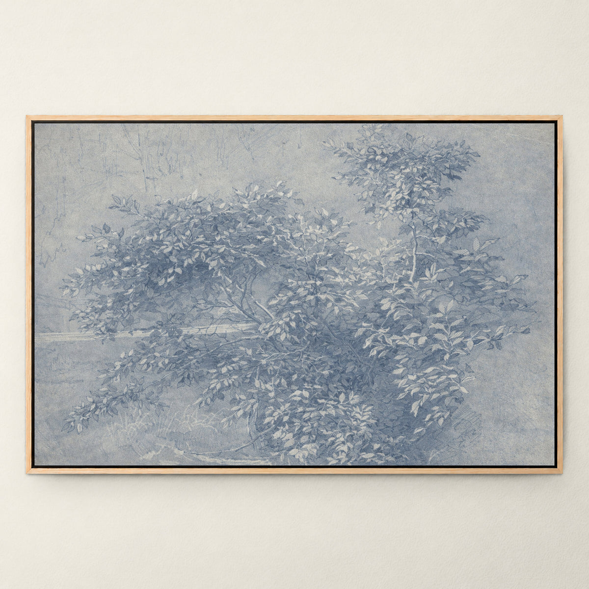 Blue Toile Branches wall art