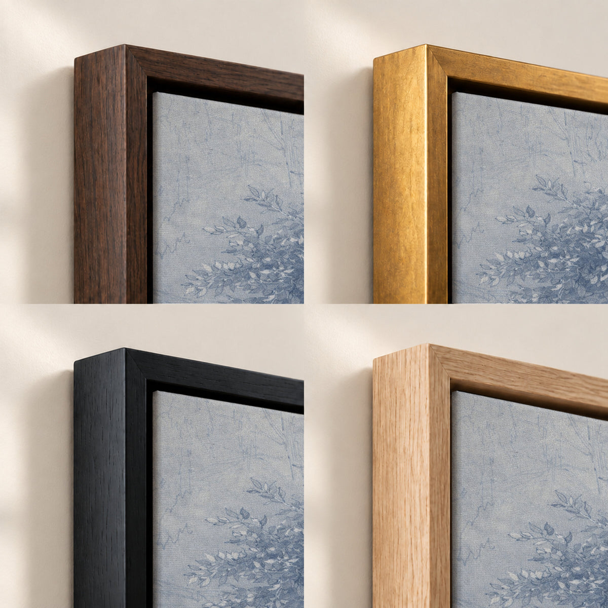 Blue Toile Branches wall art