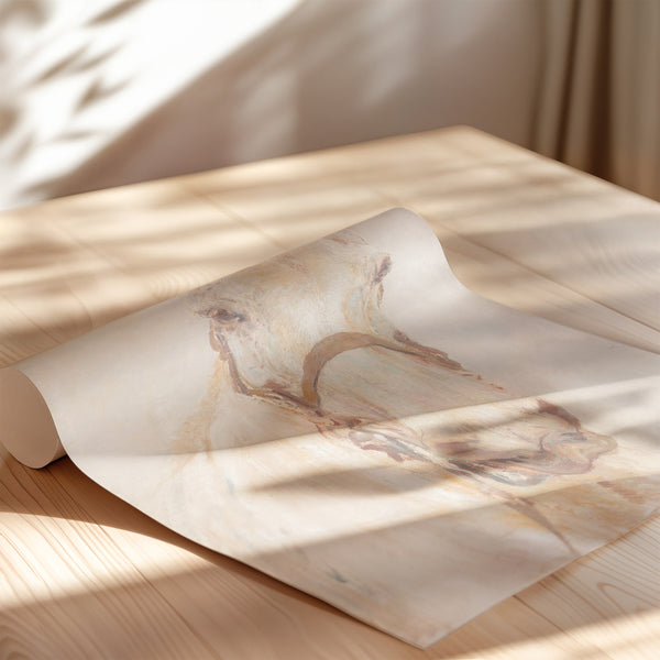 Be Strong, White Horse printed on premium matte art paper