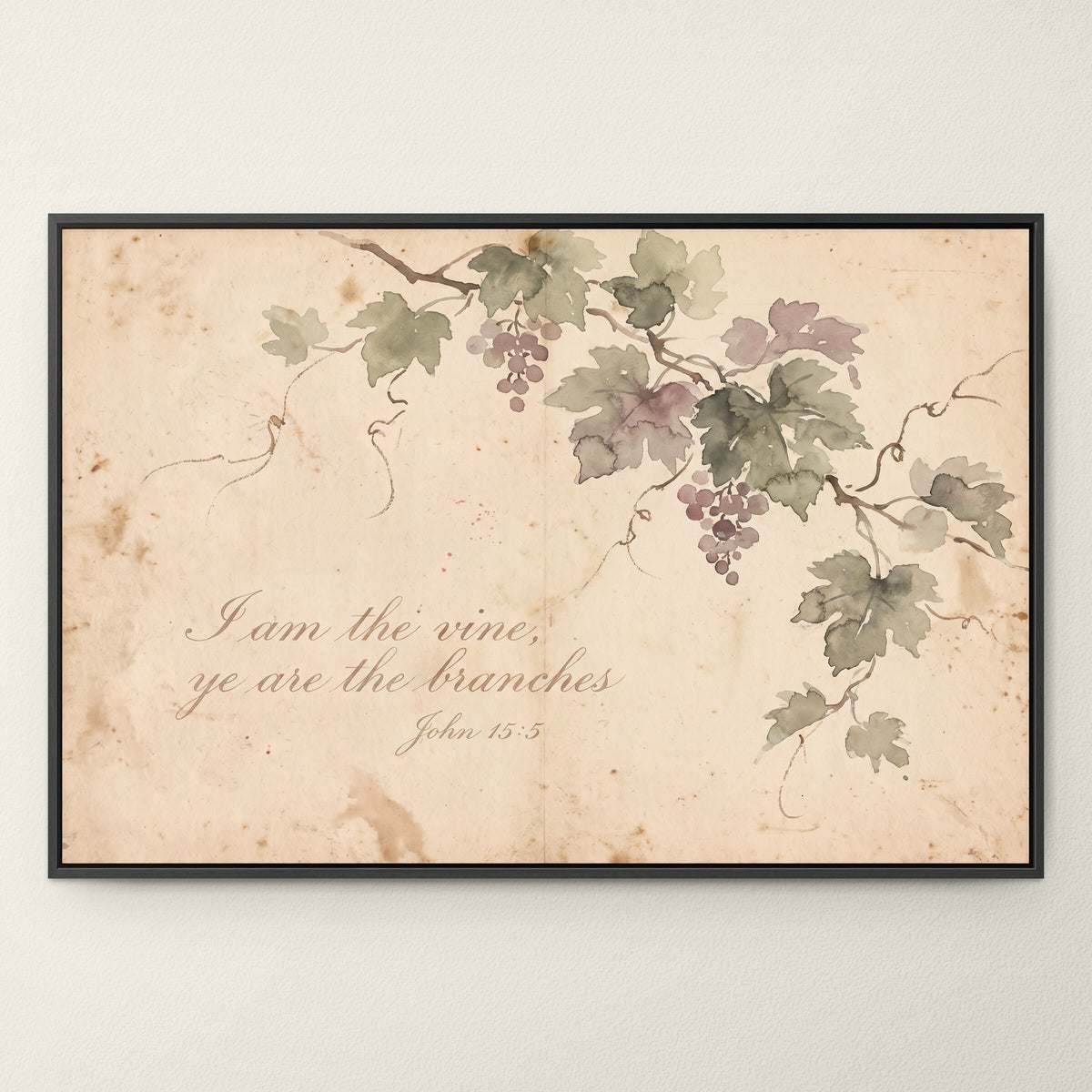 I Am the Vine Blush wall art