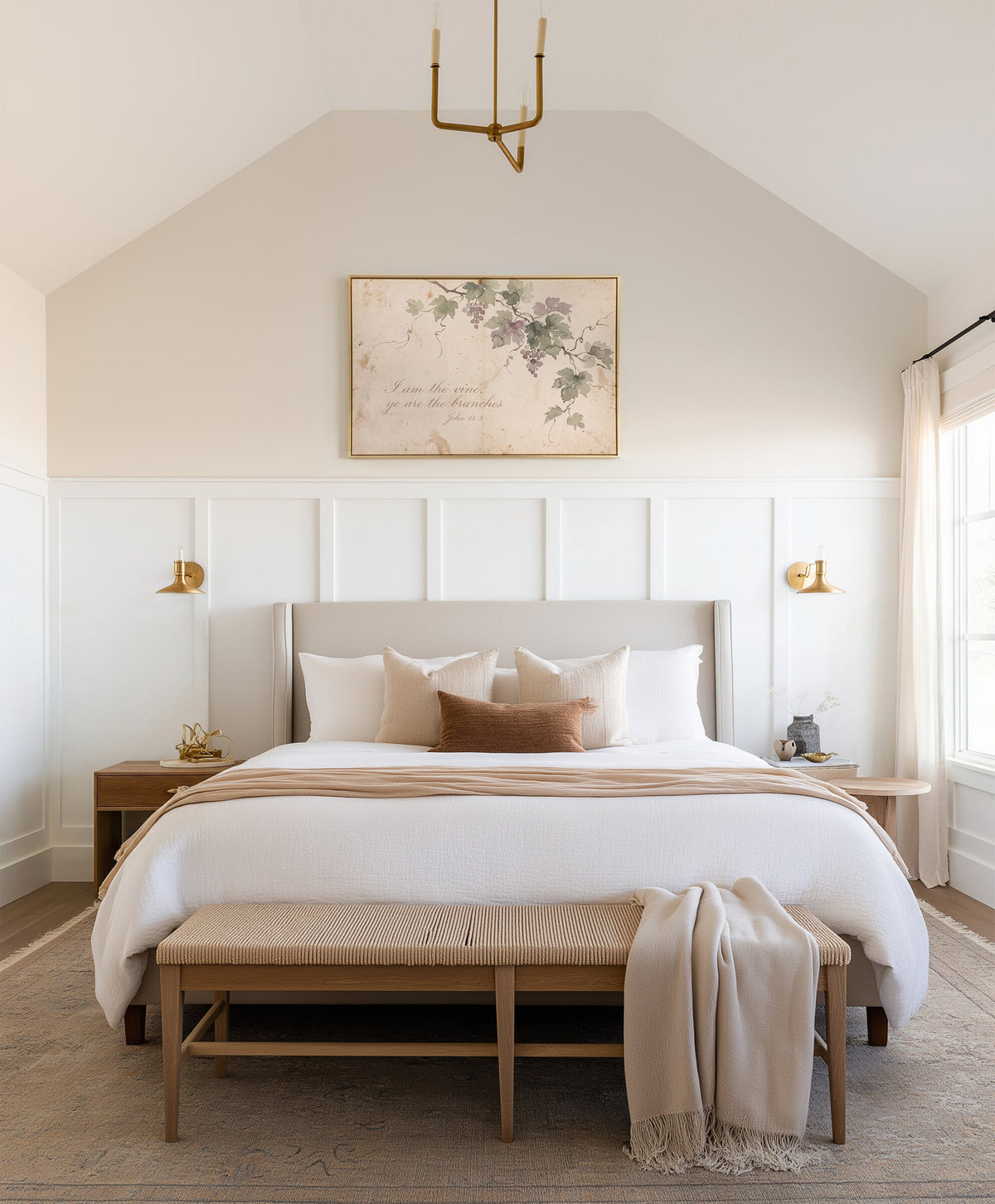 I Am the Vine Blush wall art