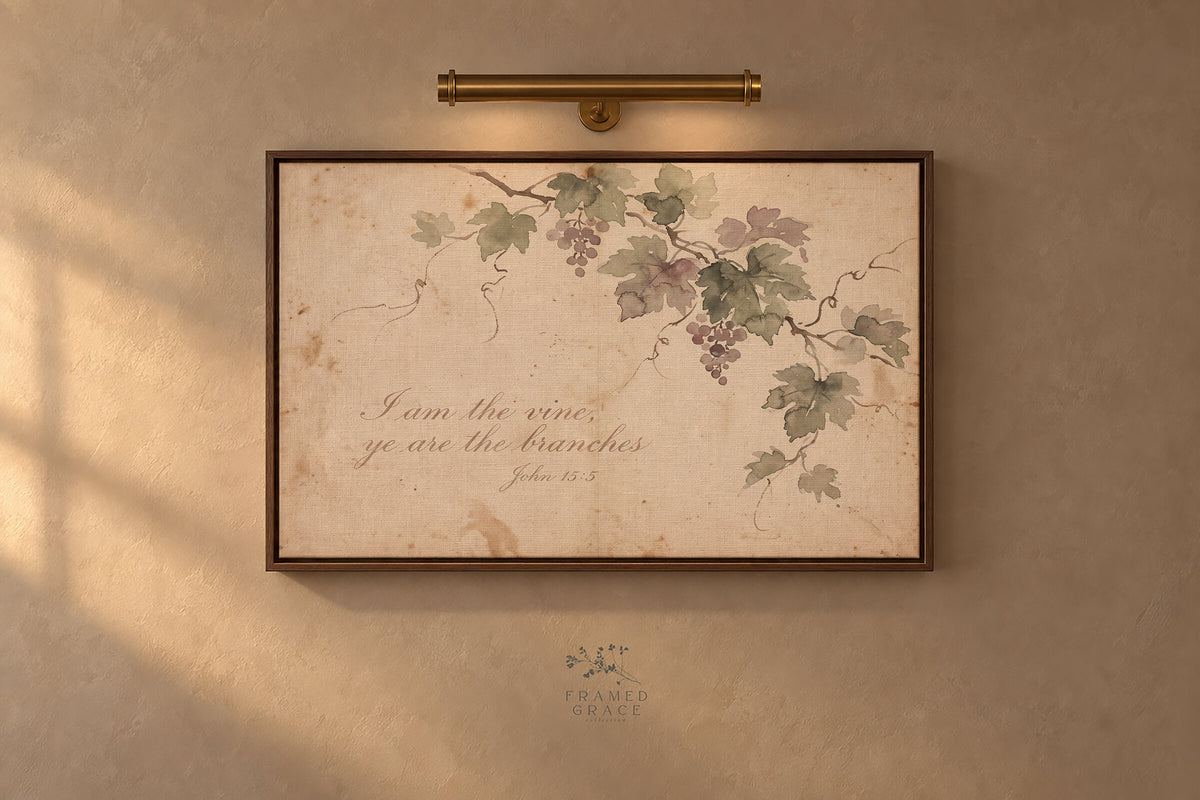 I Am the Vine Blush wall art