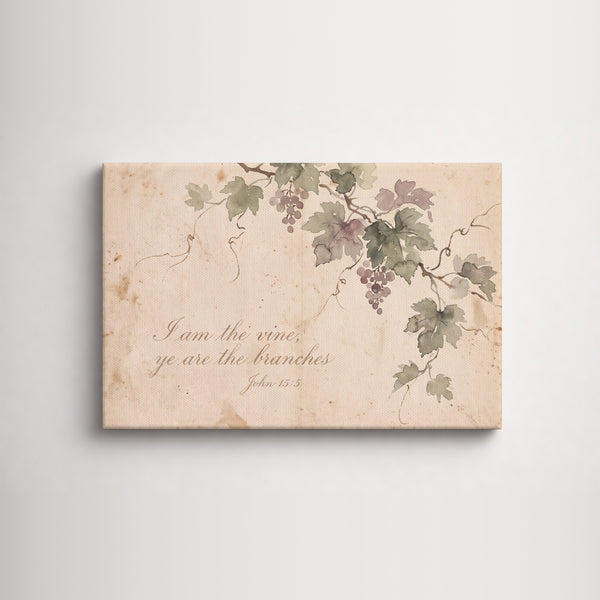 I Am the Vine Blush unframed canvas