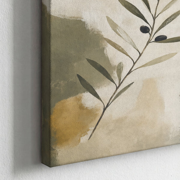 Olive Branch unframed canvas corner detail