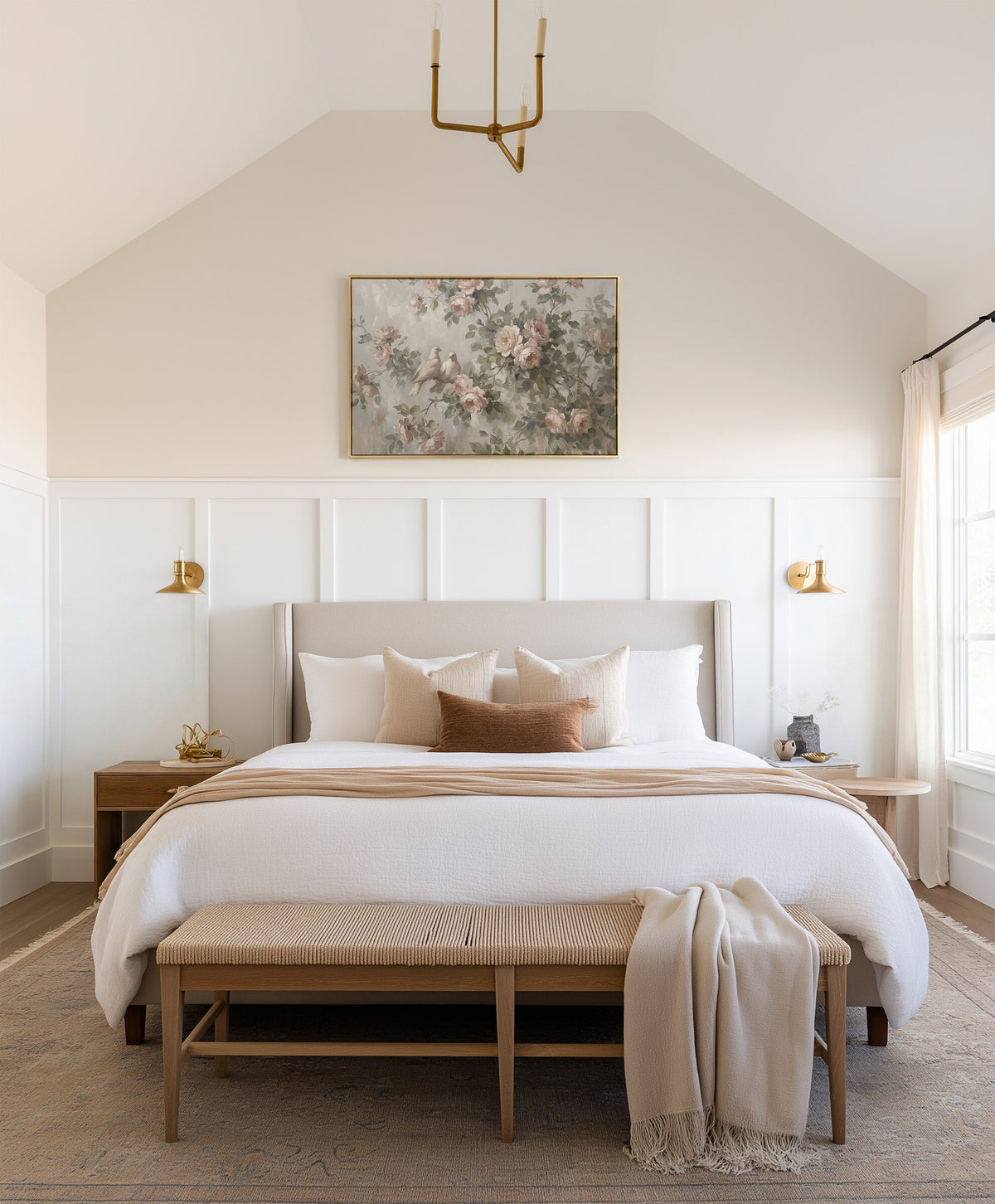 Roses and Doves wall art