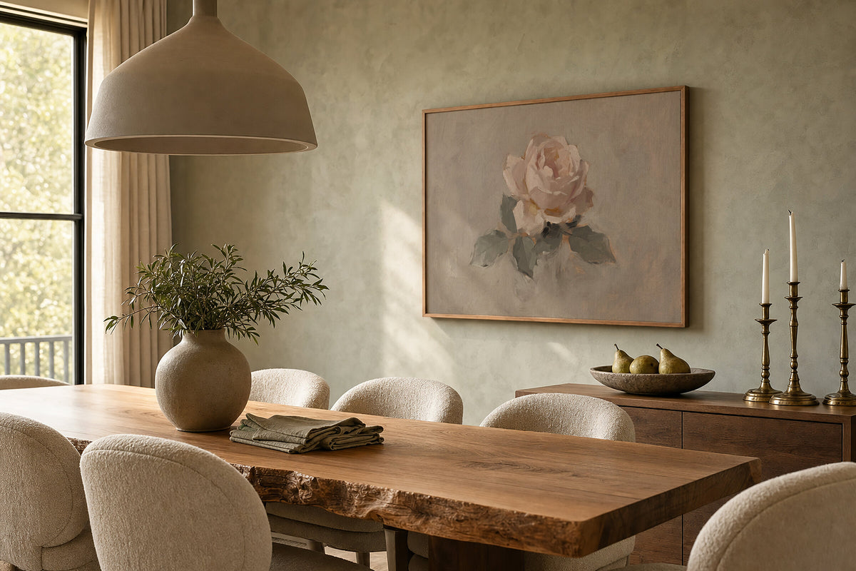 One Blush Rose wall art