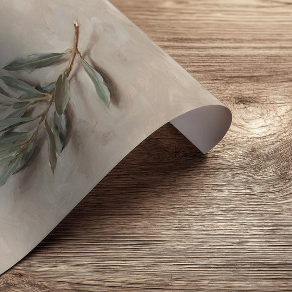 The Single Olive Sprig printed on premium matte art paper