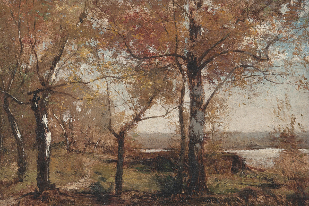 Autumn Pond and Trees artwork