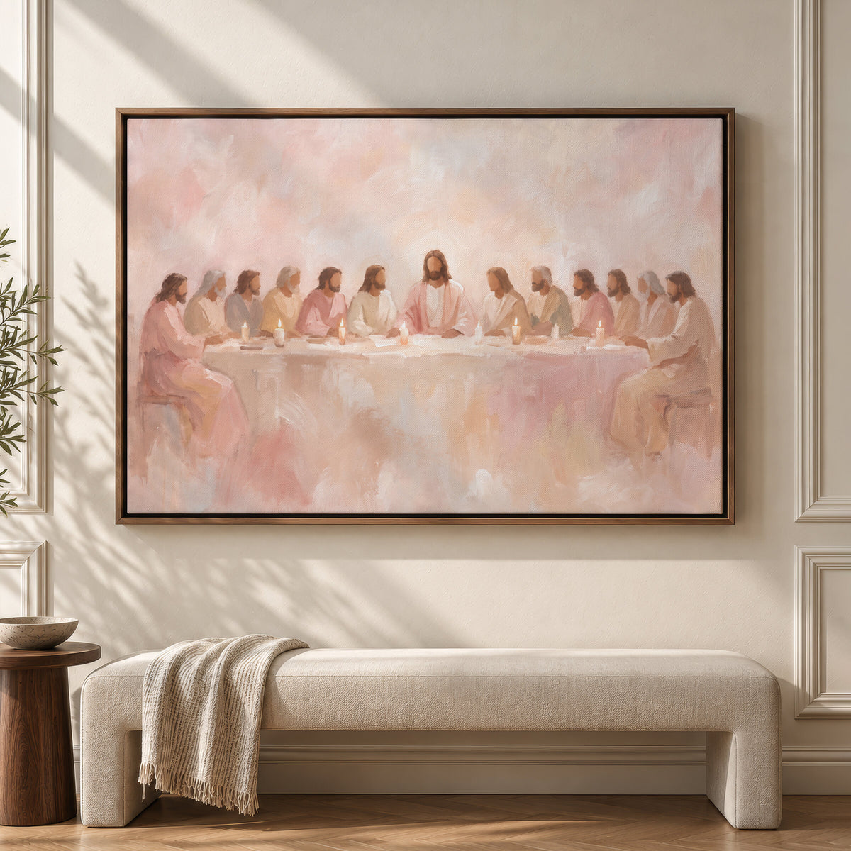 Last Supper Blush Champagne wall art