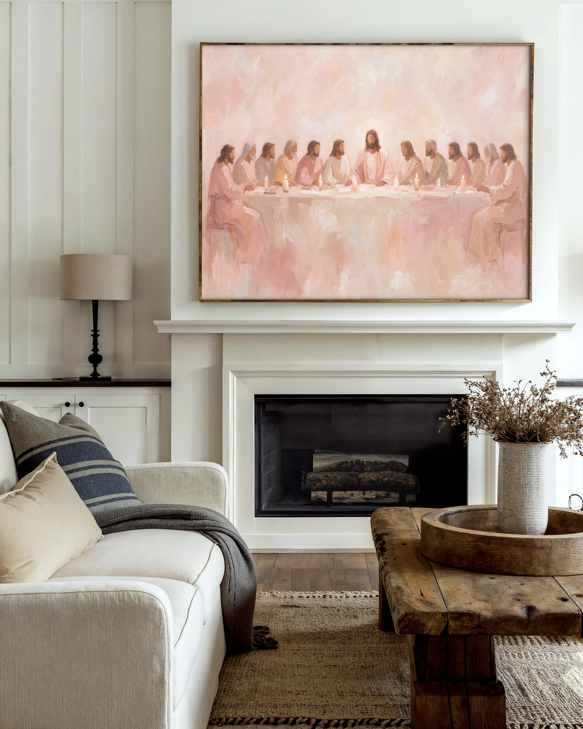 Last Supper Blush Champagne wall art