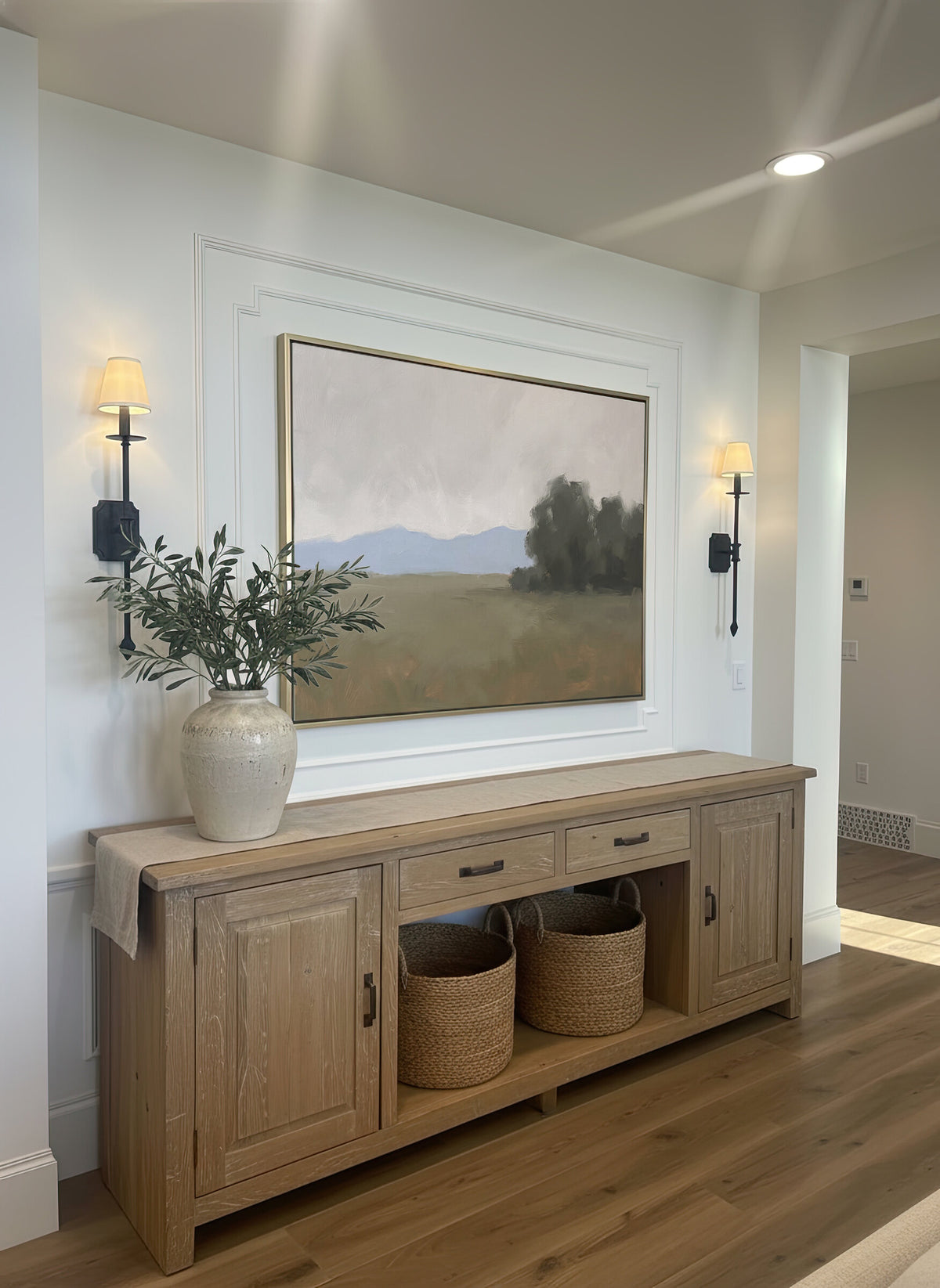 Mountains and Field wall art