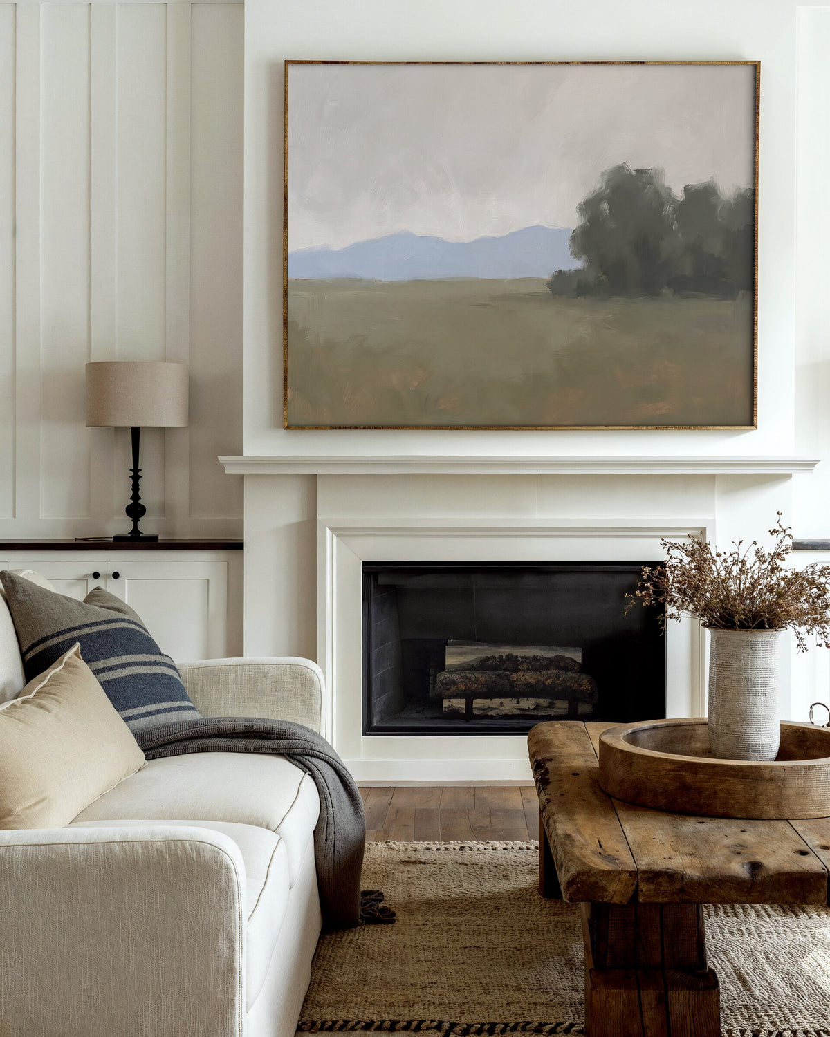Mountains and Field wall art