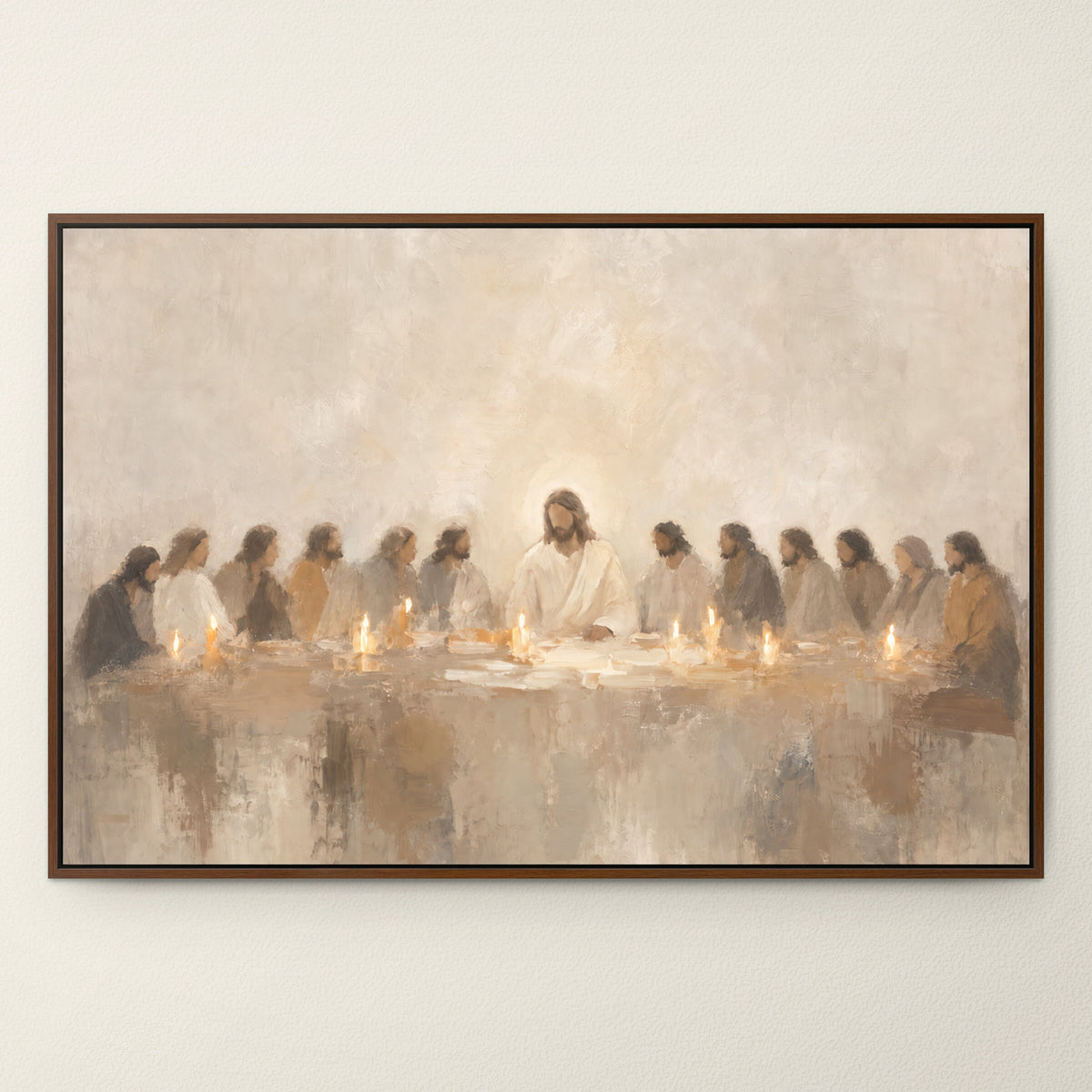 Last Supper Stone Neutral wall art